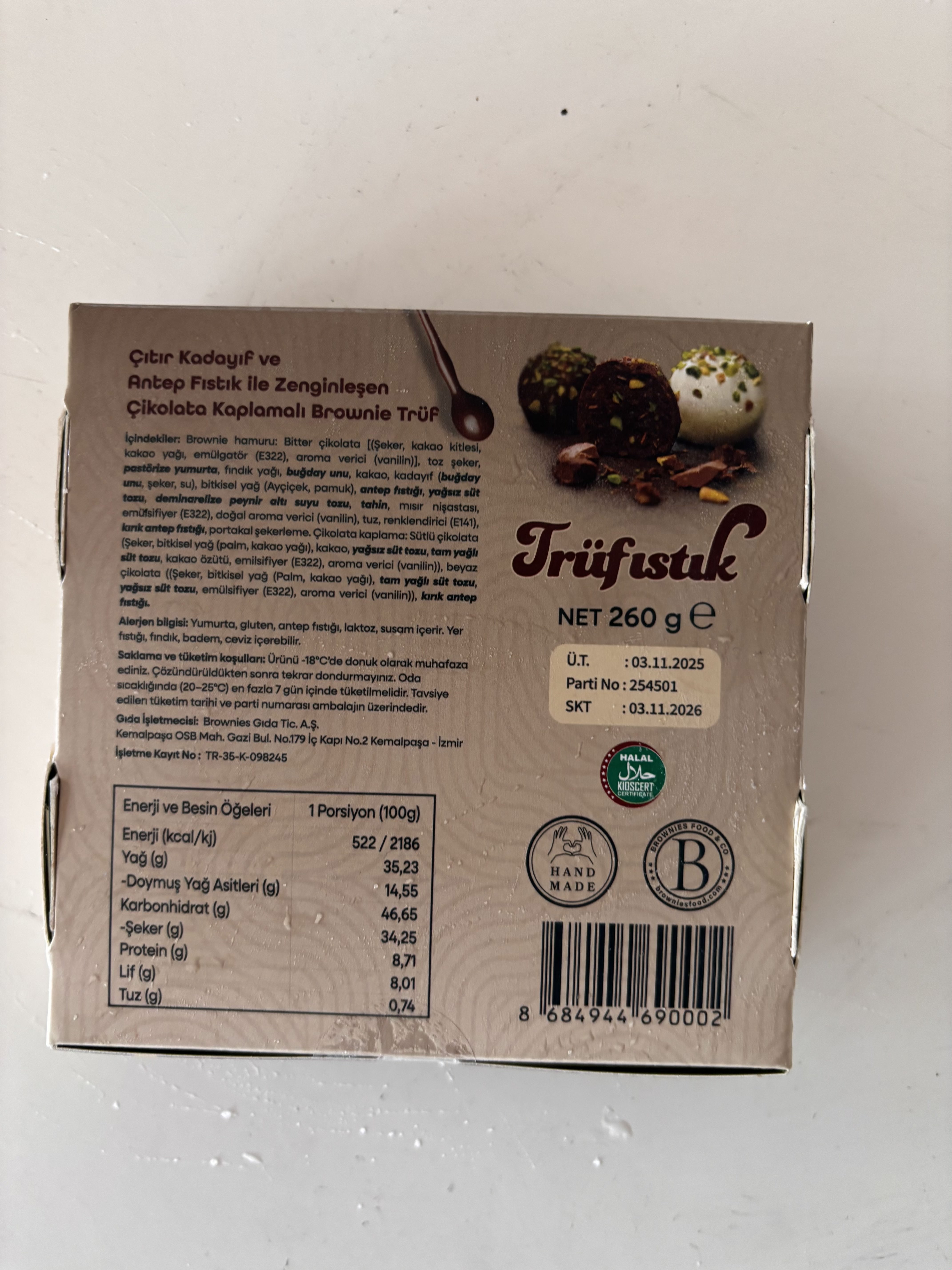 Brownies Food Trüfıstık görsel 2